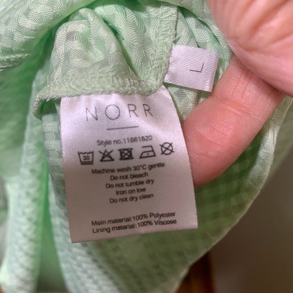 Norr Karla full length light green sleeveless drop waist dress - Picture 11 of 12